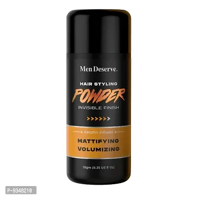 Men Deserve Hair Styling Powder Wax for High Volume, Strong Hold and Matte Finish Look. (10gm)
