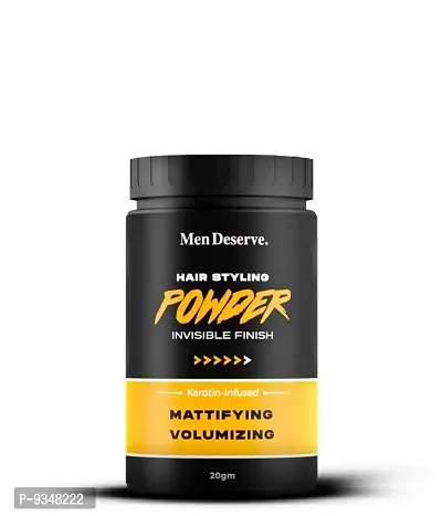 Men Deserve Hair Styling Powder Wax for High Volume, Strong Hold and Matte Finish Look. (20gm)