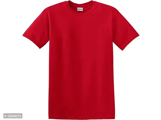 Trendy Maroon Cotton Solid T-Shirt For Men-thumb0