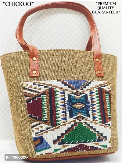 Stylish Jute Printed Tote Bags For Women