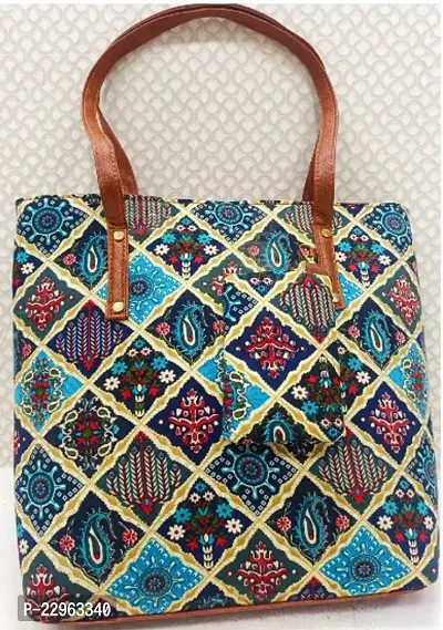 Stylish Jute Printed Tote Bags For Women