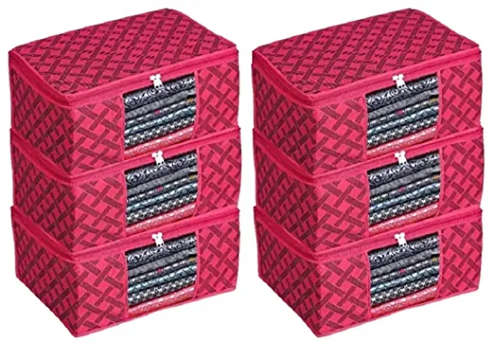 Trendy Packs Of Non-woven Saree Storage Organizers For Wardrobe