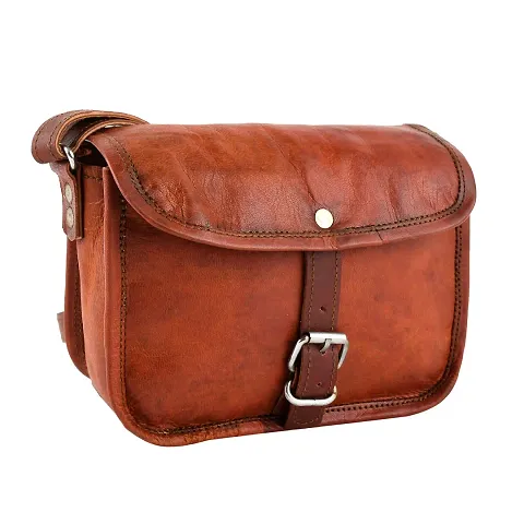 Stylish Leather Textured Messenger Bag