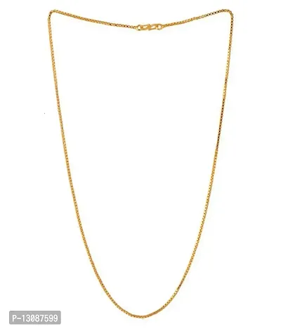 SHANKHRAJ MALL Box Type Designer Link Chain With Gold Plating Jewelry Gift For Him, Boy, Men, Father, Brother, Boyfriend-10036-thumb0