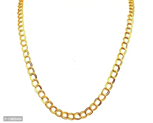 SHANKHRAJ MALL ?Golden Heavy Long Gold-Plated Statement Exclusive Necklace Neck City Fancy Chain Jewelry Set Without Pendant Lockets For Men Women Girls Boys Amazing Gift-thumb0