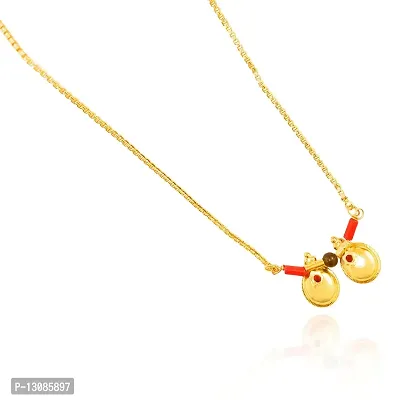 Shankhraj Mall Gold Plated Mangalsutra Tanmaniya Necklace Pendant Vati Golden Chain For Women And Girls-thumb0
