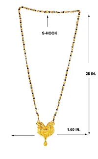 Shankhraj Mall Gold Plated Mangalsutra Tanmaniya Necklace Pendant Black Bead Golden Chain For Women And Girls-thumb2