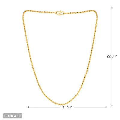Shankhraj Mall ?Golden Heavy Long Gold-Plated Statement Exclusive Necklace Neck City Fancy Chain Jewelry Set Without Pendant Lockets For Men Women Girls Boys Amazing Gift Combo Pack Of 2-thumb5