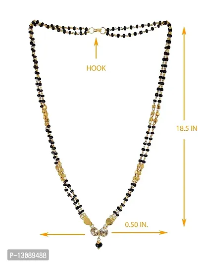 Shankhraj Mall Gold Plated Mangalsutra Tanmaniya Necklace Pendant Black Bead Golden Chain For Women And Girls-100279-thumb4