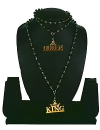 Shankhraj Mall Exclusive Valentine Special King Queen Pendant Necklace Him Her Combo-100401-thumb1