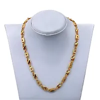 SHANKHRAJ MALL Love Shape Design Chain Necklace With Gold Plated Jewellery Gift For Him, Boy, Men, Father, Brother, Boyfriend-1002-thumb1