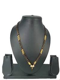 Shankhraj Mall Gold Plated Mangalsutra Tanmaniya Necklace Pendant Black Bead Golden Chain For Women And Girls-100279-thumb1