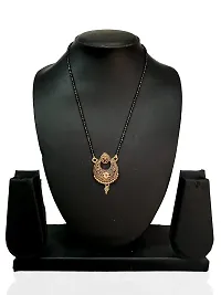 Shankhraj Mall Gold Plated Mangalsutra Tanmaniya Necklace Pendant Black Bead Golden Chain For Women And Girls-100391-thumb1