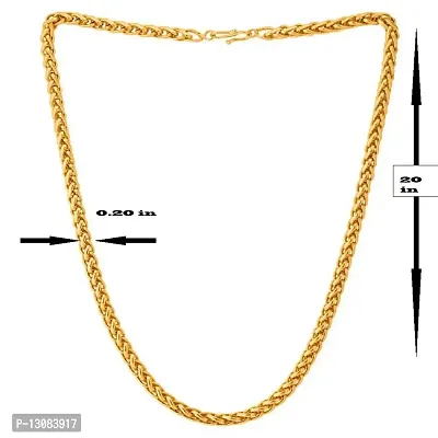 Shankhraj Mall ?Golden Heavy Long Gold-Plated Statement Exclusive Necklace Neck City Fancy Chain Jewelry Set Without Pendant Lockets For Men Women Girls Boys Amazing Gift Combo Pack Of 2-thumb3