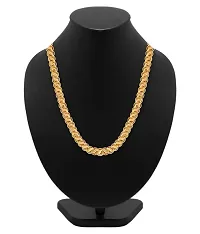 SHANKHRAJ MALL Lotus Design Double Coated Designer Link Chain With Gold Plating Fancy Neck Chain Jewelry Gift For Him, Boy, Men, Father, Brother, Boyfriend-1001 (Gold)-thumb3