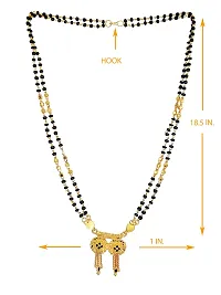 Shankhraj Mall Gold Plated Mina Mangalsutra Tanmaniya Necklace Pendant Black Bead Golden Chain For Women And Girls-100273-thumb2