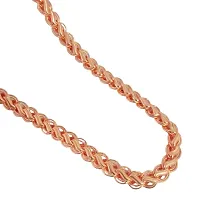 SHANKHRAJ MALL Lotus Design Double Coated Designer Link Chain With Gold Plating Fancy Neck Chain Jewelry Gift For Him, Boy, Men, Father, Brother, Boyfriend-1001 (Rose Gold)-thumb4