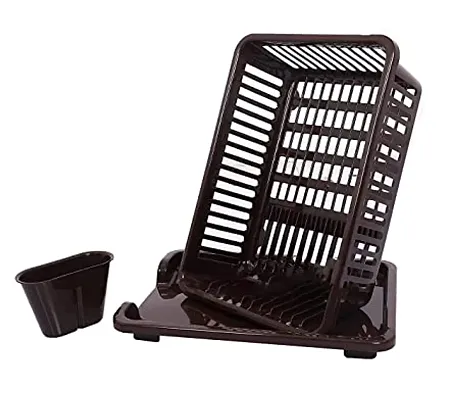 DEVASHREE Kitchen Utensil Drainer Basket With Tray