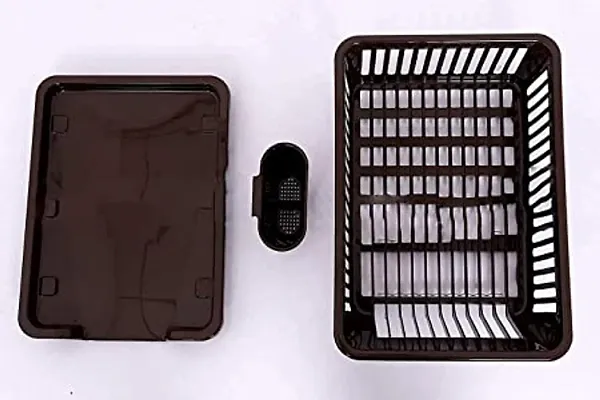 DEVASHREE Kitchen Utensil Drainer Basket With Tray