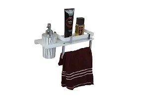 ARTSYHEARTSY Acrylic  Multipurpose Bathroom Wall Shelf/Bathroom Storage Rack/Bathroom Stand/Bathroom Dispenser-thumb1