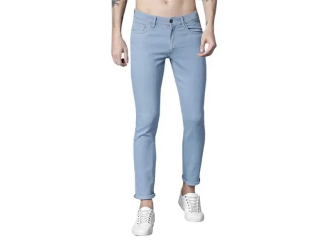 Men Regular Mid Rise Light Jeans