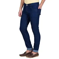 Men Regular Mid Rise Dark Blue Jeans-thumb1