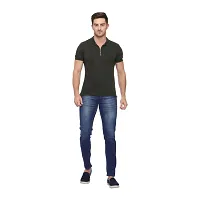 Mens Slim Fit Stretchable Denim Washed Jeans-thumb3