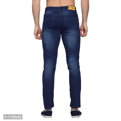 Mens Slim Fit Stretchable Denim Washed Jeans-thumb4