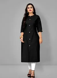 Stylish Black Rayon Kurta For Women-thumb1