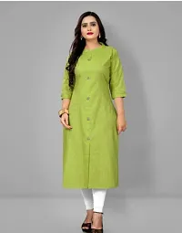 Stylish Green Rayon Kurta For Women-thumb1