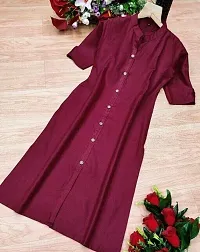 Stylish Maroon Rayon Kurta For Women-thumb1