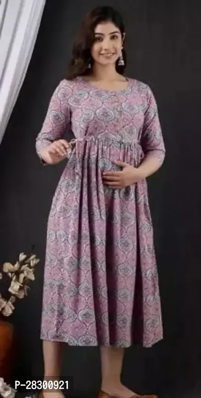 Stylish Purple Viscose Rayon Embellished Anarkali Kurta For Women-thumb0