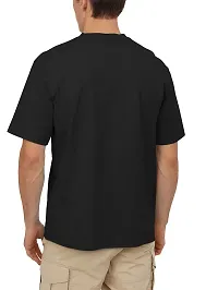 Comfortable Black Cotton Blend Tees For Men-thumb1