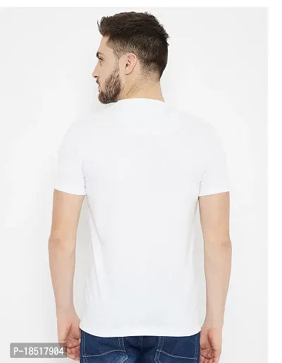 Comfortable white Cotton Blend Tees For Men-thumb2