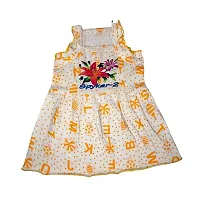 Pretty stylish kids frock and top-bottom combo set made of soft cotton with colourful prints  - pack of 4-thumb1