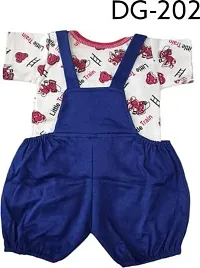 Prithvi R Corporation Baby Girl & Baby Boy's Elephant Dungaree Set for Kids with Complete Skin Care of Your Infant| Blue-thumb1