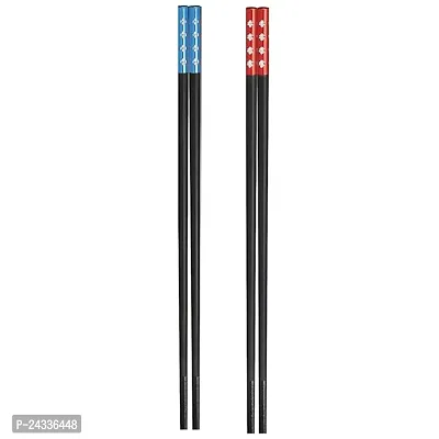 Sturdy Set of 2 Pairs Reusable Fiberglass Chopsticks - Non-Slip Beginners Chopsticks, Safe for Dishwasher - Ideal for Chinese and Japanese Food, Sushi, Noodles, Fried Rice