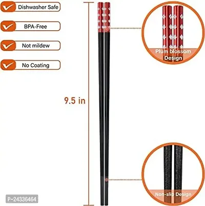 Sturdy Sleek Plastic 1 Pair Chopsticks Stylish and Sustainable Fiber Chopsticks for Sushi, Noodles, and Fried Rice-thumb2