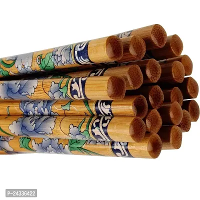 Sturdy Set of 4 Pairs Chopsticks Natural Bamboo | Lightweight | Reusable- Authentic Korean And Chinese Style | 23 CM Long-thumb4