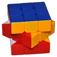 Rubik's Cube 3X3 Stickerless Block Supper Soft High Speed Smooth Rolling Blocks for Kids -Multicolor-thumb1