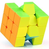 Cubes 3x3 High Speed Sticker Less Magic Puzzle Cube Game-thumb1