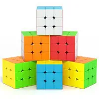 Cubes 3x3 Speed Sticker Less Magic Puzzle Cube Game Toy for Kids-thumb2