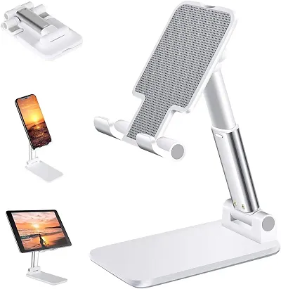 Mobile Tabletop Stand Adjustable Phone Holder and iPad Stand  For Bed , Table, Office, Video Recording Compatible With All Smartphones, iPad, Tablet