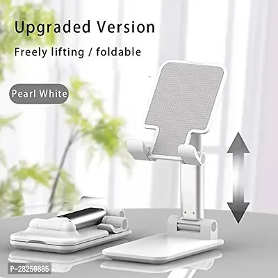 Stylish White Foldable Mobile Tabletop Stand Adjustable Phone Holder-thumb4
