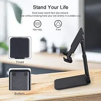 Mobile Holding Tabletop Stand, 0-135 Perfect View, Height Adjustment, Wide Compatibility, Multipurpose, Anti-Skid Design (Twistand, Black)-thumb1