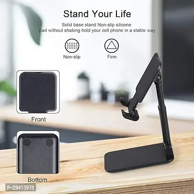 Stand Mobile Stand Foldable Tablet Mobile Tabletop Stand Holder - Angle-Height Adjustable Desk Cell Phone Holder Anti-Slip Compatible with Smartphones/iPad Mini/Game/Kindle/Tablet(4-10)-thumb4