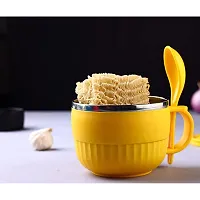 Airtight Leakproof Stainless Steel  Maggi Noodles Soup Bowl with Spoon-thumb3