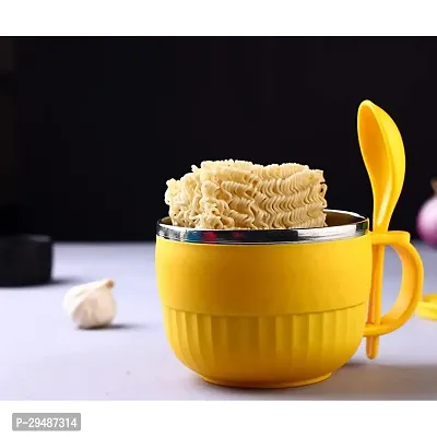 Airtight Leakproof Stainless Steel  Maggi Noodles Soup Bowl with Spoon-thumb4