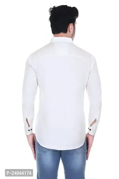 VESLOO WILLOW Men Solid Slim Fit Cotton Casual Shirt with Spread Collar  Full Sleeves-thumb2