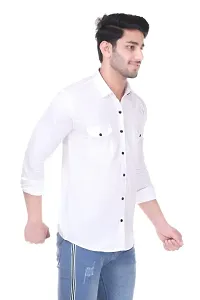 VESLOO WILLOW Men Solid Slim Fit Cotton Casual Shirt with Spread Collar  Full Sleeves-thumb3